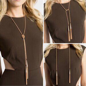 Kendra Scott Phara Lariat Tassel Necklace 14K Gold Plated Like New!